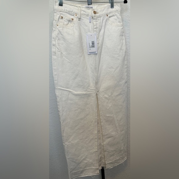 Derek Lam 10 Crosby | Lu High-Rise Denim Maxi Skirt - Picture 2 of 5